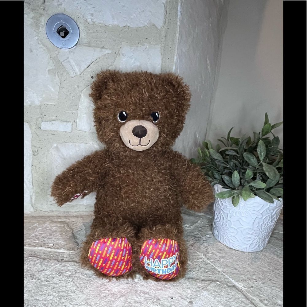 Build a bear Happy Birthday brown plush bear